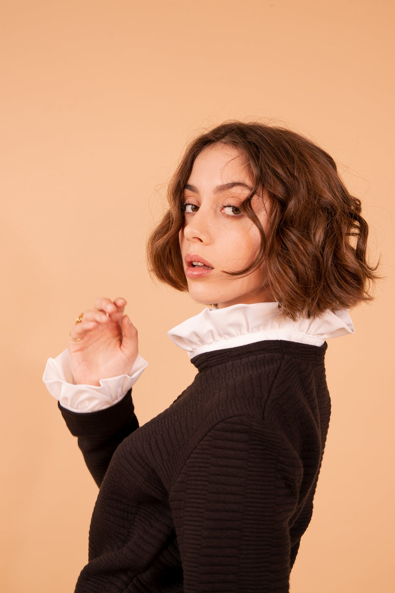 Sweat Charly froncé noir