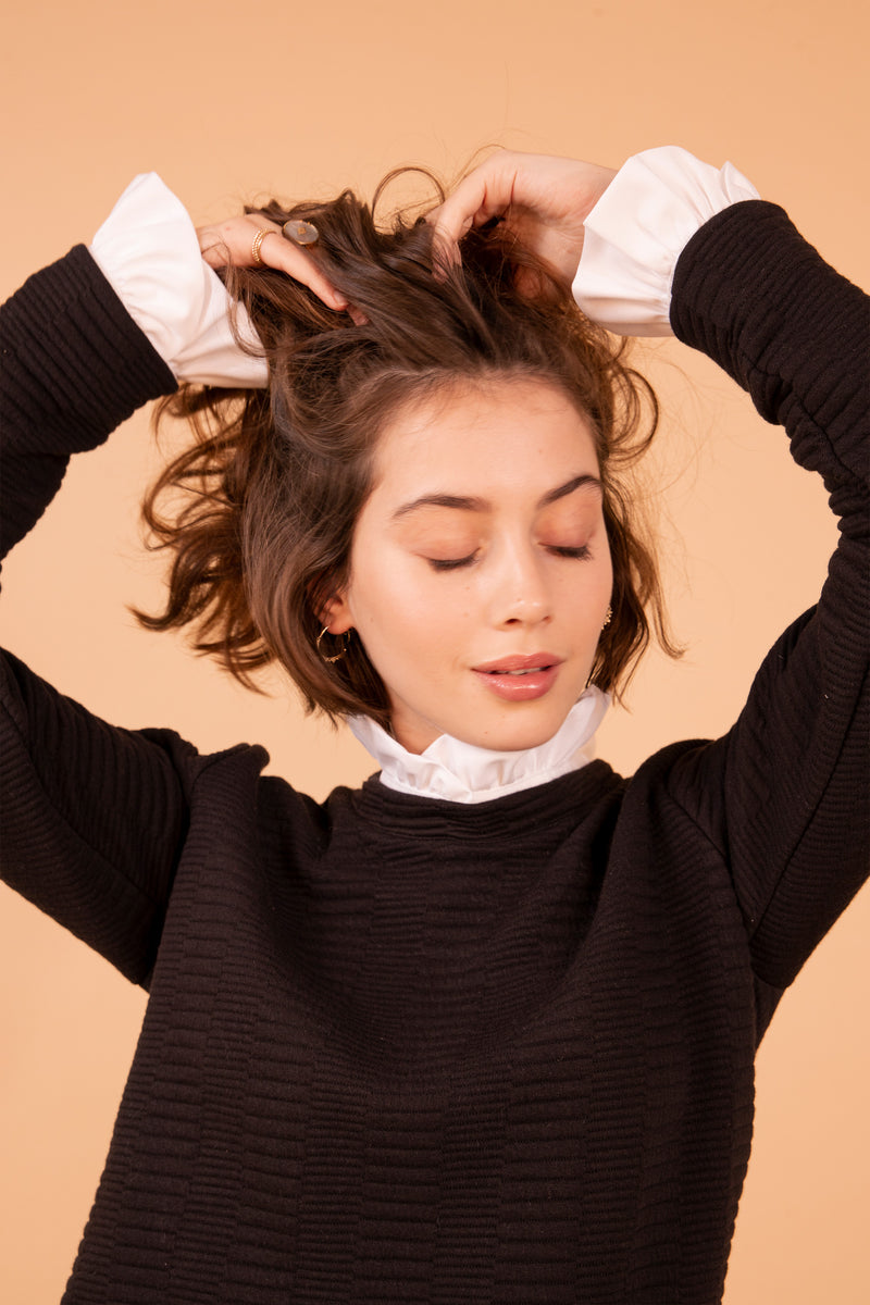 Sweat Charly froncé noir